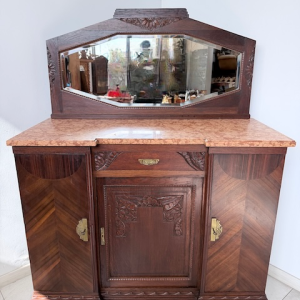 KOMODA Z LUSTREM I MARMUROWYM BLATEM B092