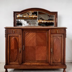 komoda pomocnik z lustrem i marmurowym blatem k104