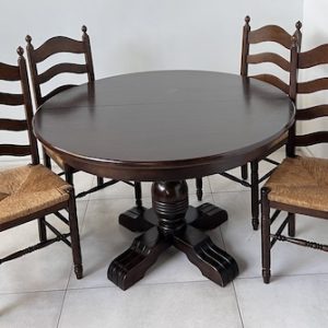 stół okrągły z krzesłami b042