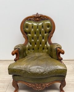 FOTEL W STYLU LUDWIKOWSKIM SKÓRA B045