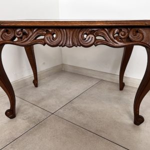 ŁAWA DĘBOWA ZE SZKLANYM BLATEM K216