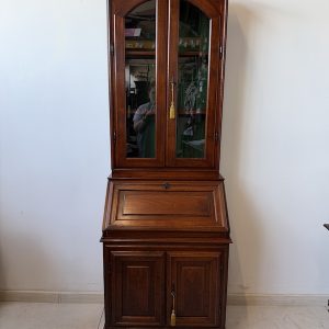 STYLOWA SEKRETERA VINTAGE DREWNIANA DO SALONU I GABINETU RETRO M001
