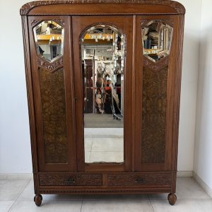 SZAFA ART DECO 1931 ANTYK 3 DRZWI LUSTRA K079