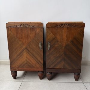 STOLIKI SZAFKI NOCNE ART DECO MARMUROWE BLATY FORNIR M008