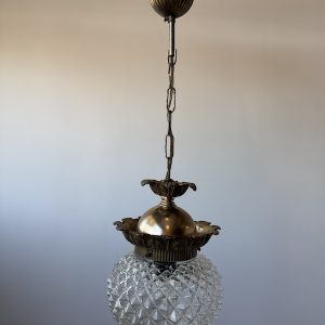 LAMPA WISZĄCA SUFITOWA ZE SZKLANYM KLOSZEM Z PRASOWANEGO SZKŁA M038