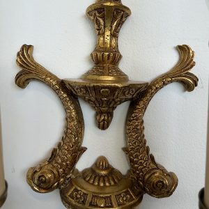 KINKIET CZTERORAMIENNY HISZPAŃSKI Z MOSIĄDZU BOGATE ORNAMENTY M036