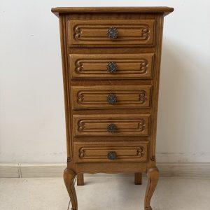 KOMODA DĘBOWA 5 SZUFLAD RETRO STYL LUDWIK VINTAGE M004