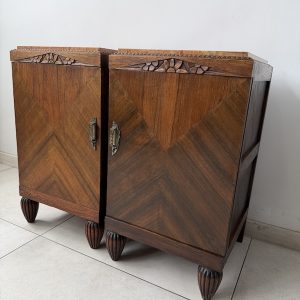 STOLIKI SZAFKI NOCNE ART DECO MARMUROWE BLATY FORNIR M008
