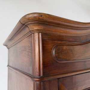 SZAFA JEDNODRZWIOWA STYLOWA ANTYK Z DRĄŻKIEM Z LUSTREM Z DREWNA ORZECHOWEGO M066