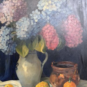 ALFONS VAN GINDEREN „HORTENSIA’S”, 1963 R, OLEJ NA PŁÓTNIE  M074