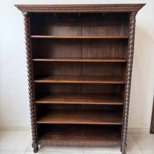 REGAŁ STYLOWY DĘBOWY DREWNIANY VINTAGE RUSTYKALNY 175X129,5X50 M084