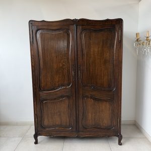 SZAFA DWUDRZWIOWA DĘBOWA CZOPOWANA W STYLU LUDWIKOWSKIM M094