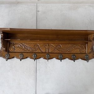 WIESZAK ŚCIENNY DĘBOWY NA ŚCIANĘ WISZĄCY M095