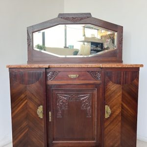 KOMODA Z LUSTREM I MARMUROWYM BLATEM B092