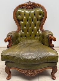 FOTEL W STYLU LUDWIKOWSKIM SKÓRA B045